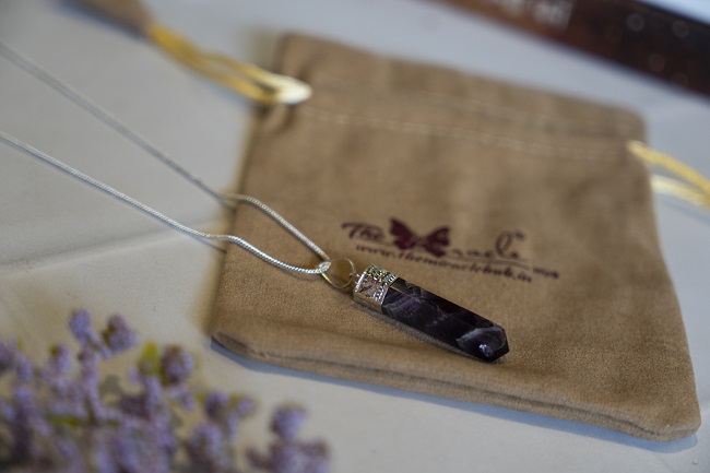 Amethyst Pencil Pendant Crystal