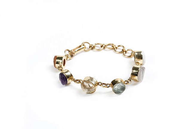 Love and prosperity multi crystal bracelet