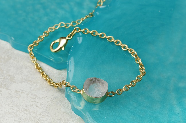Clear Quartz Single Stone Bracelet