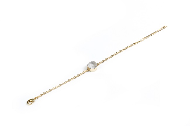 Clear Quartz Single Stone Bracelet