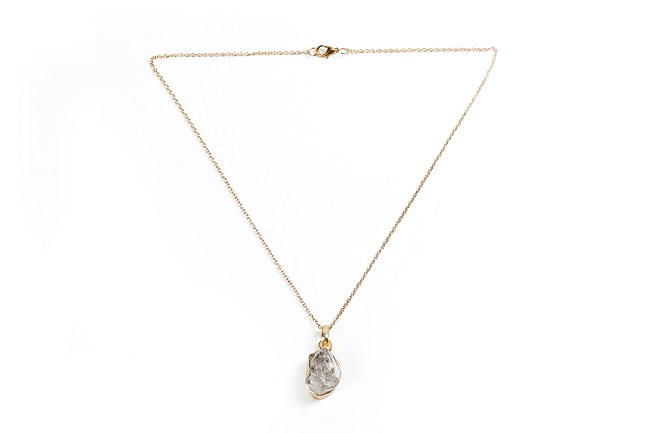Herkimer Diamond Crystal Pendant with chain