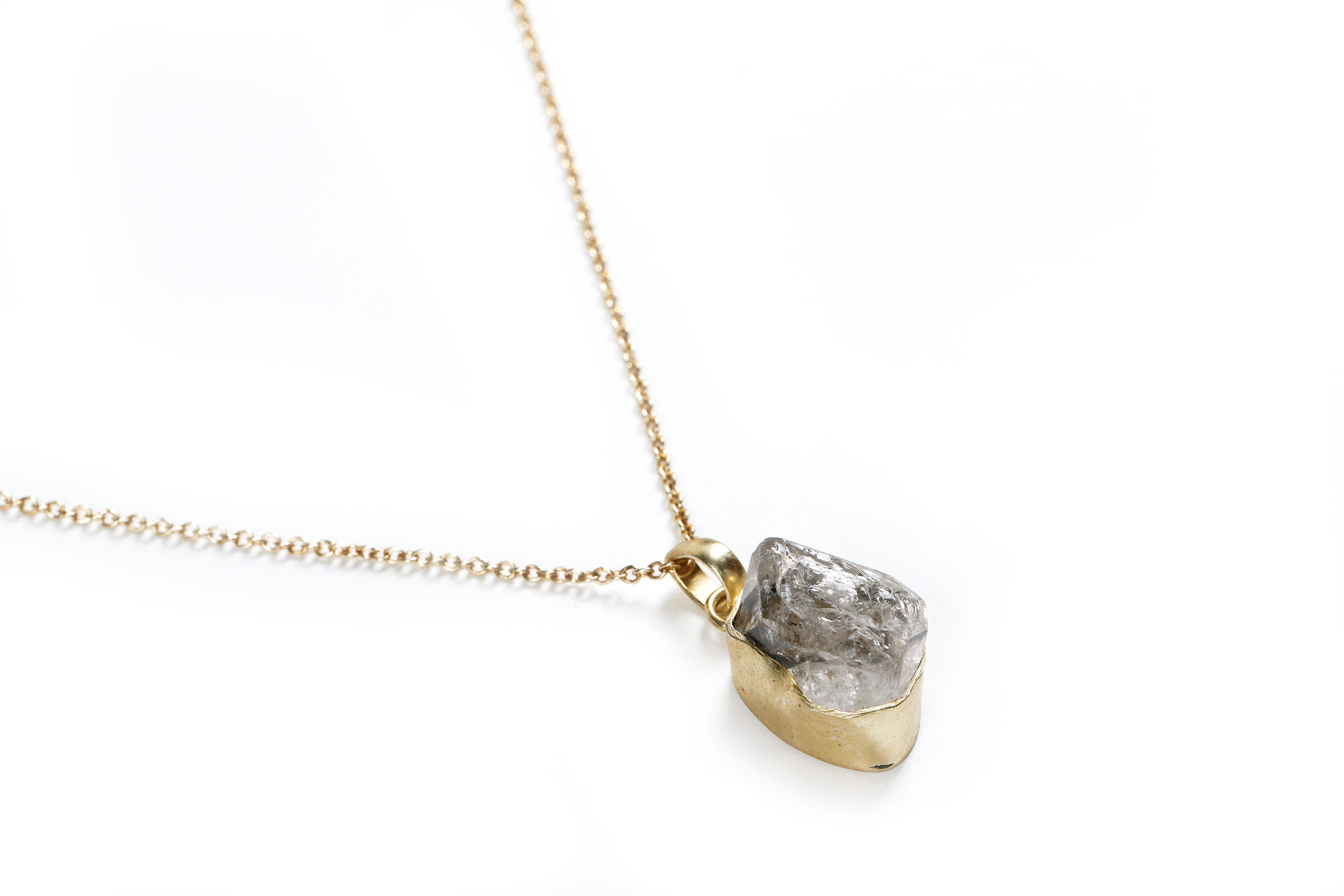 Herkimer Diamond Crystal Pendant with chain