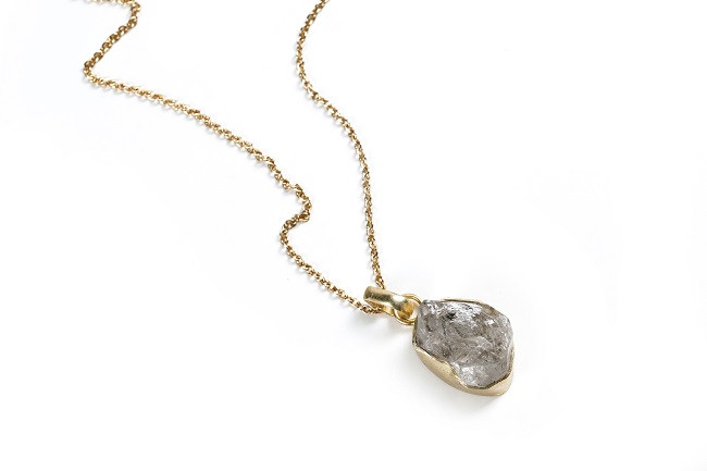 Herkimer Diamond Crystal Pendant with chain