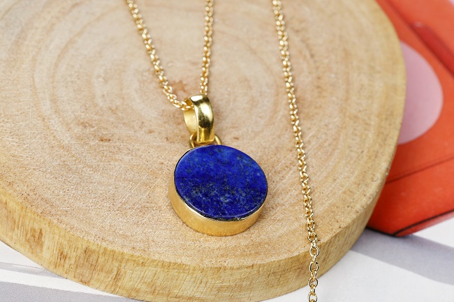 Lapis Lazuli Pendant With Chain