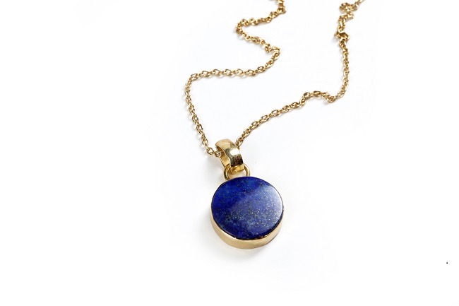 Lapis Lazuli Pendant With Chain