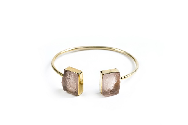 Rose Quartz Cuff Bracelet