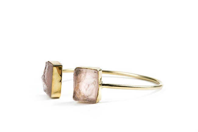 Rose Quartz Cuff Bracelet