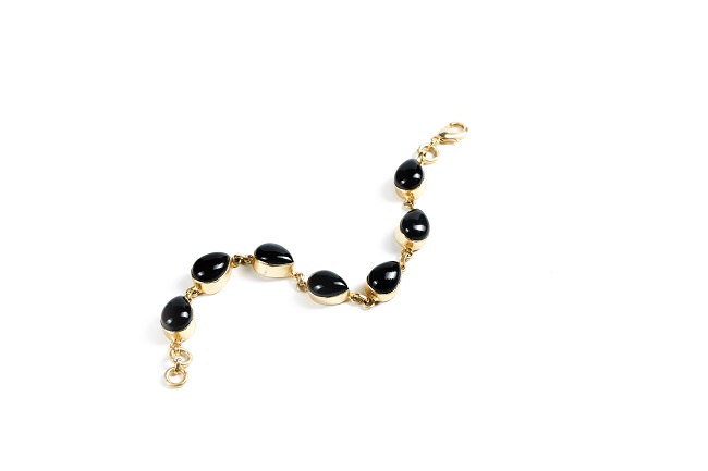 Black Onyx 7 Crystals Bracelet