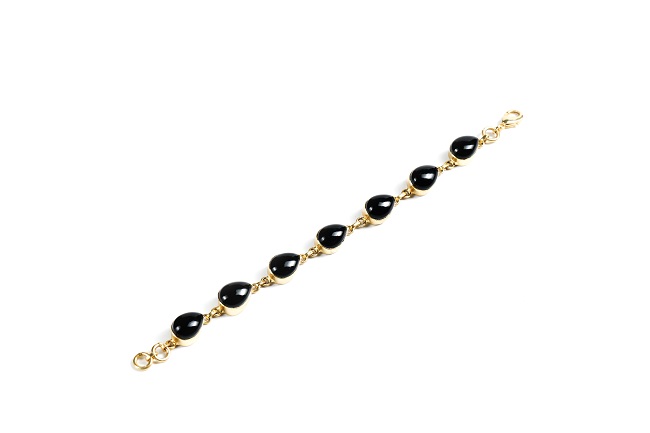 Black Onyx 7 Crystals Bracelet