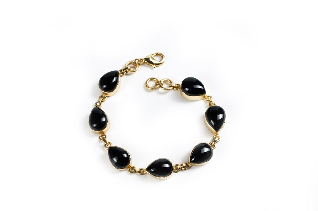 Black Onyx 7 Crystals Bracelet