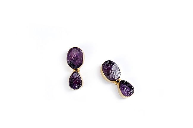 Dangling Amethyst Earrings
