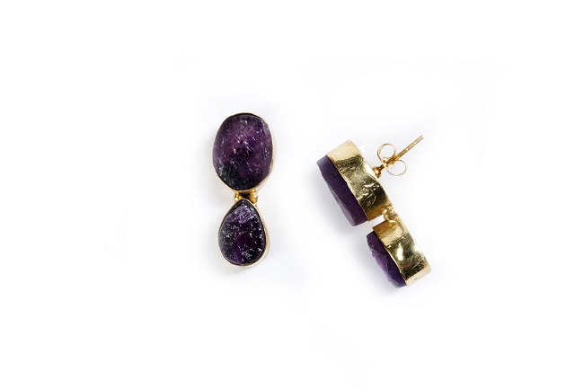 Dangling Amethyst Earrings