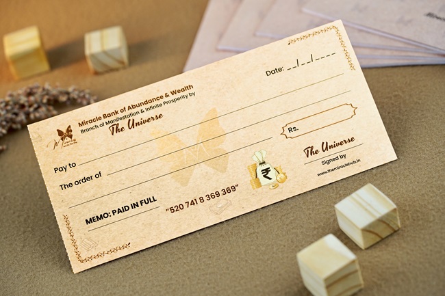 Miracle Abundance Cheque Book