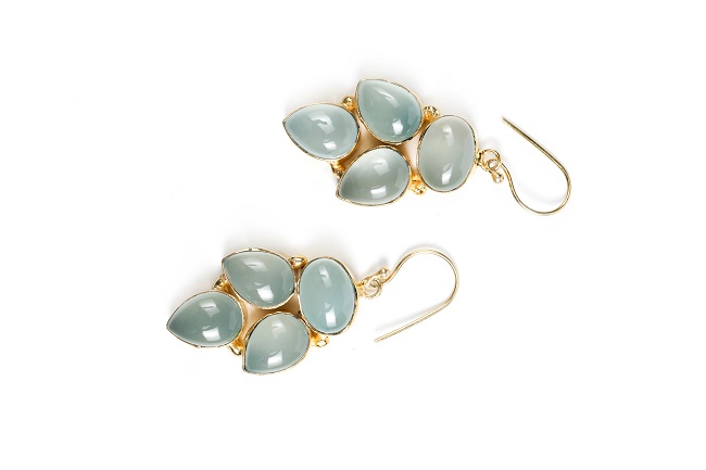 Dangling Chalcedony Earrings