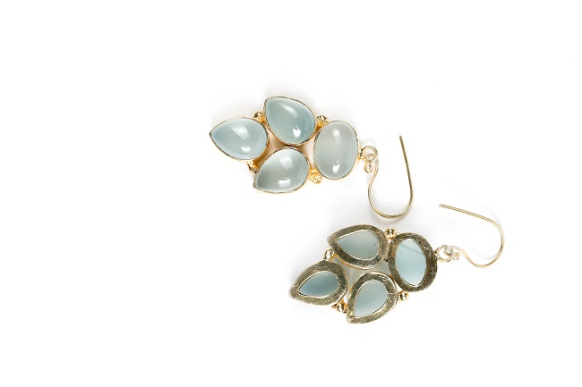 Dangling Chalcedony Earrings
