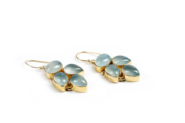 Dangling Chalcedony Earrings