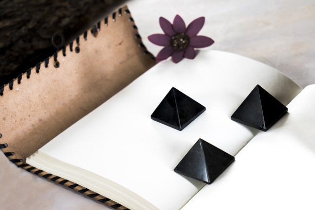 Black Tourmaline Crystal Miracle  Pyramid