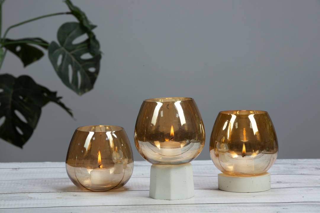 Glass Luster Candle Holder 1 Piece