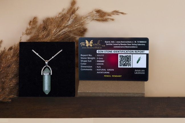 Green Aventurine Pencil Pendant