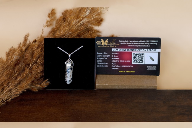 Dalmation Jasper Pencil Pendant