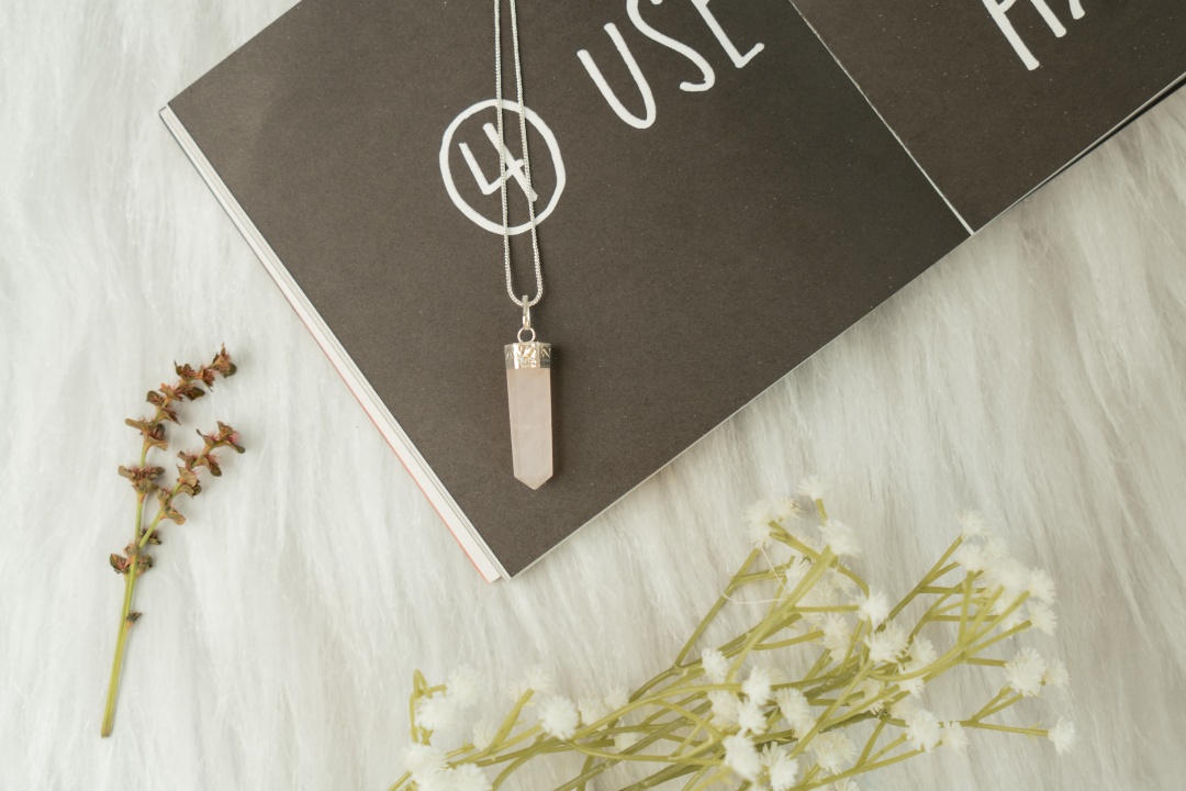 Rose Quartz Pencil Pendant