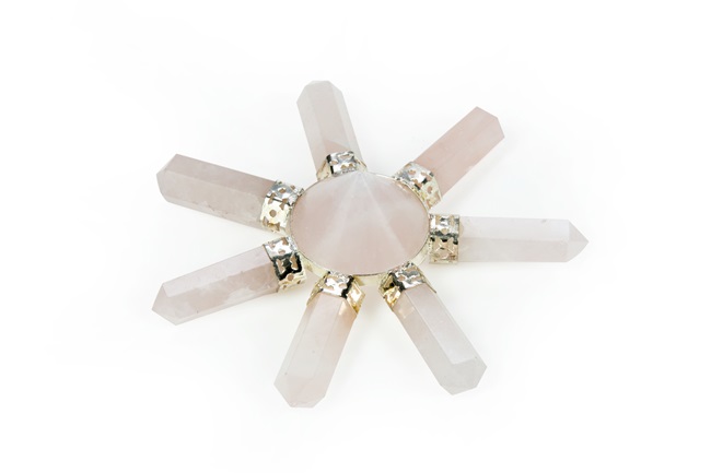 Reiki Crystal Rose Quartz Pyramid Generator