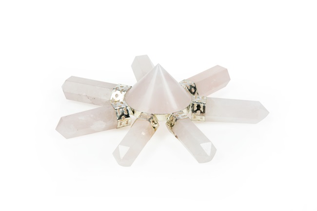 Reiki Crystal Rose Quartz Pyramid Generator