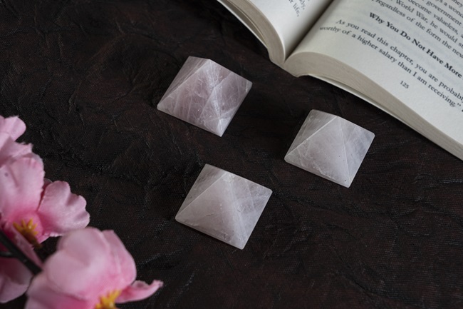 Angel Aura Rose Quartz Miracle Pyramid