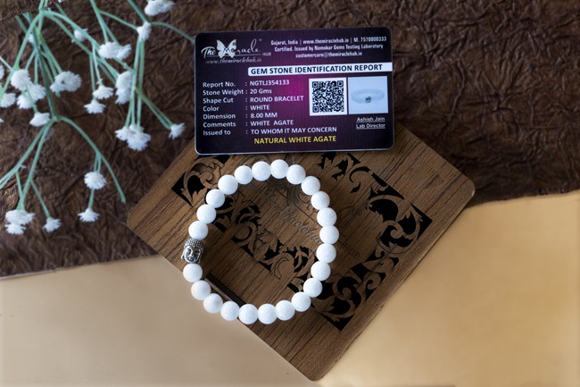 Balance and Calming White Agate Miracle Bracelet