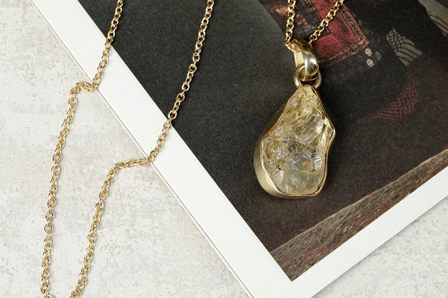 Citrine Pendant with chain