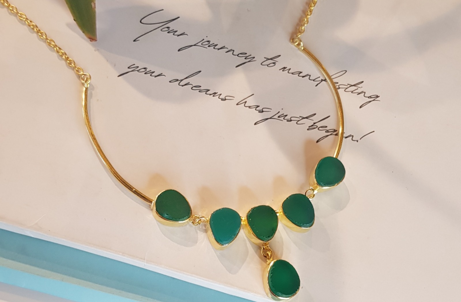 Green Onyx Crystal Necklace