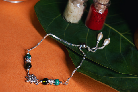 Malachite and Green Aventurine Rakhi