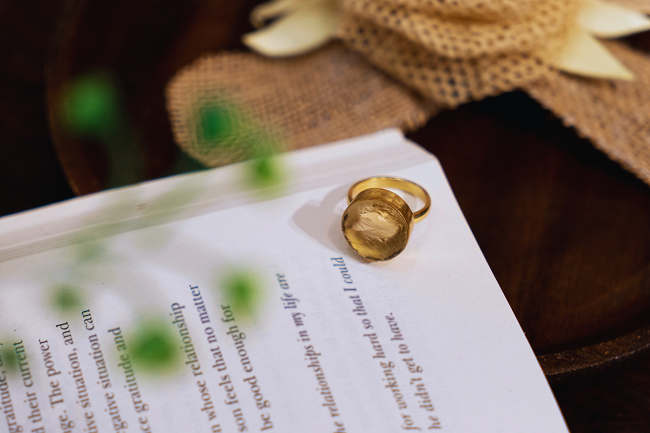 Wealth and will power Citrine Ring